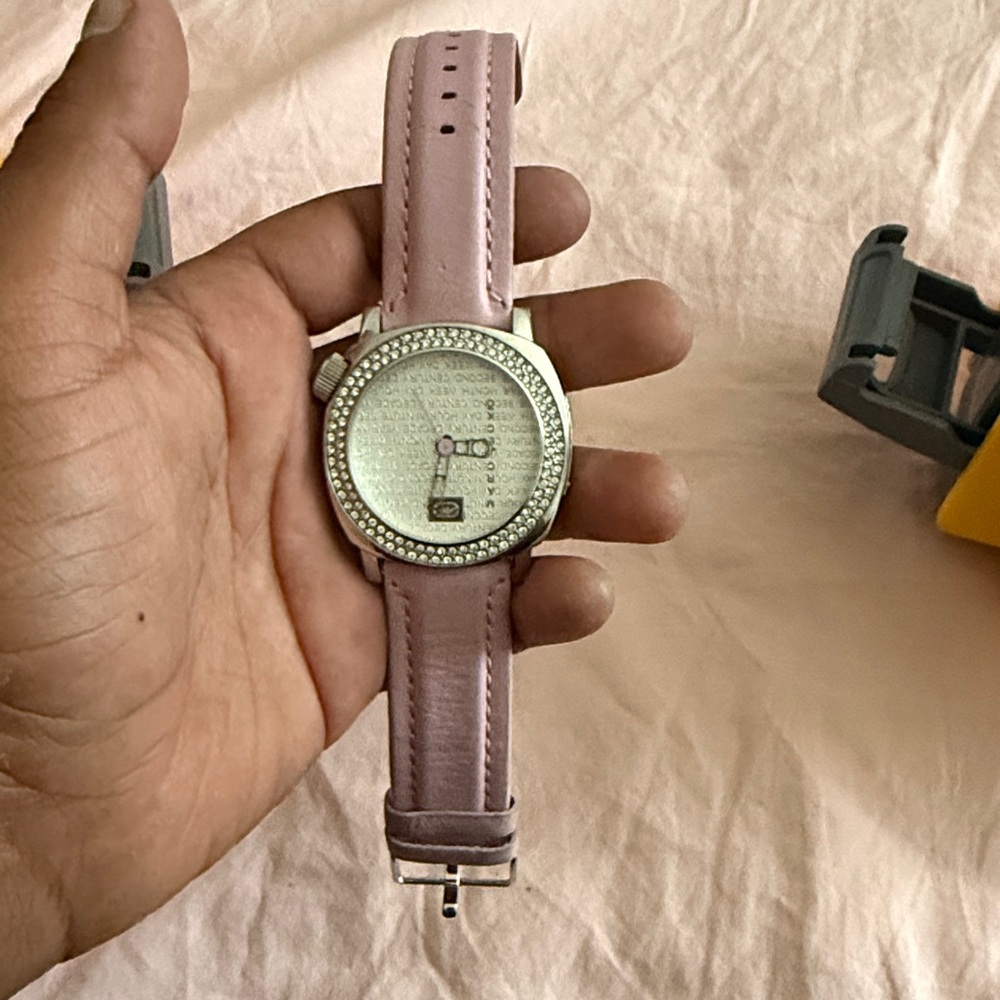 Ecko Unlimited Pink Watch with Crystal Accents